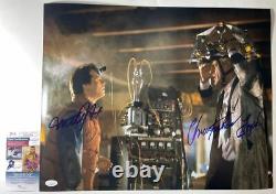 Michael J Fox Christopher Lloyd Signed Back To The Future 16x20 Photo B JSA COA