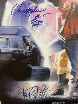 Michael J Fox Christopher Lloyd Signed Back To The Future 2 Full Size Poster Psa