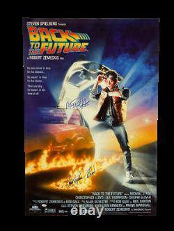 Michael J Fox Christopher Lloyd Signed Back To The Future 27x40 Poster Psa Loa