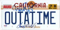Michael J Fox Christopher Lloyd Signed Back To The Future License Plate Psa 5