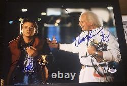 Michael J Fox Christopher Lloyd Signed Back To The Future Photo Psa/dna W08881