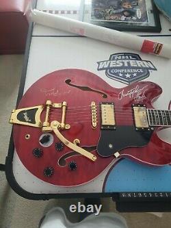 Michael J Fox Christopher Lloyd Signed Back To The Future Replica Guitar(JSA)