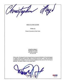 Michael J Fox Christopher Lloyd Signed Back To The Future Script Autograph Psa