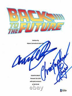 Michael J Fox Christopher Lloyd Signed Back To The Future Script Beckett Bas 4