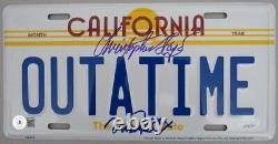 Michael J Fox/Christopher Lloyd Signed Back to Future License Plate BAS 162921