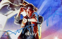 Michael J Fox Christopher Lloyd Signed Back to the Future 11x17 Photo BAS