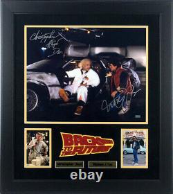 Michael J Fox & Christopher Lloyd Signed Back to the Future 16x20 Photo Framed
