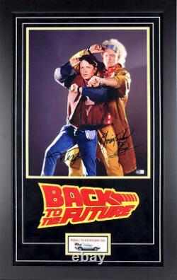 Michael J Fox & Christopher Lloyd Signed Back to the Future 16x20 Photo Framed