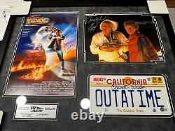 Michael J Fox Christopher Lloyd Signed Back to the Future Framed Photo Collage +