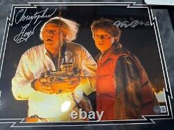 Michael J Fox Christopher Lloyd Signed Back to the Future Framed Photo Collage +