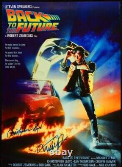 Michael J. Fox Christopher Lloyd Signed Back to the Future Poster PSA/DNA