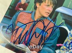 Michael J Fox Christopher Lloyd Signed Back to the Future pt2 11x14 Photo JSA A