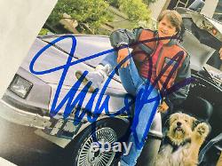 Michael J Fox Christopher Lloyd Signed Back to the Future pt2 11x14 Photo JSA B