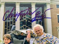 Michael J Fox Christopher Lloyd Signed Back to the Future pt2 11x14 Photo JSA B