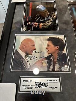 Michael J Fox Christopher Lloyd Signed Photo Frame Back To The Future Bas