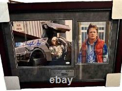 Michael J Fox Christopher Lloyd Signed Photo Frame Back To The Future Bas Jsa