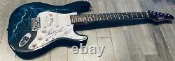 Michael J. Fox & Christopher Lloyd signed Electric Guitar Back to the Future PSA