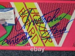 Michael J Fox Signed Christopher Lloyd Back to the Future Hoverboard Beckett COA