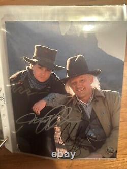 Michael J Fox and Christopher Lloyd Back To The Future 3 Autograph Photo