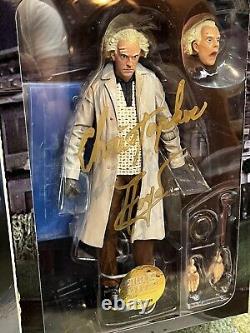 NECA Back To The Future Autograph Doc Brown FIGURE SEALED +Coa Christopher Lloyd