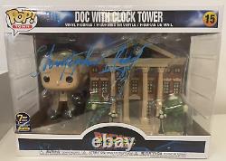 Pop 7BAP Signature Back To Future Doc with Clock Tower 15 Signed Christopher Lloyd