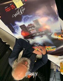 RARE Back to the Future Poster Signed By Michael J Fox Christopher Lloyd PROOF