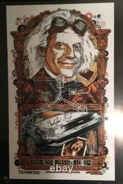 Rhys Cooper Christopher Lloyd Signed Back To The Future Print 2011 Poster Mondo