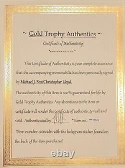 SIGNED Michael J Fox / Christopher Lloyd Celebrity Hand-Signed 8x10 Hologram COA