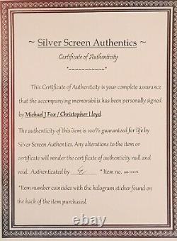 SIGNED Michael J Fox / Christopher Lloyd Celebrity Hand-Signed 8x10 Hologram COA