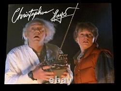 Signed Christopher Lloyd Back To The Future Photo Rare Michael J Fox Outatime