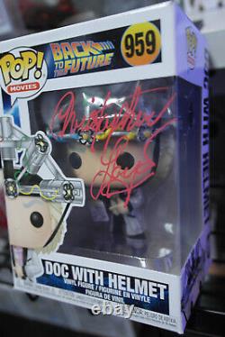 Signed Pop #959 Back to the Future Doc With Helmet Christopher Lloyd + COA