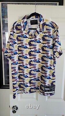 Spring Doc Brown Back To The Future II Button Up Shirt Signed Christopher Lloyd