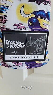 Spring Doc Brown Back To The Future II Button Up Shirt Signed Christopher Lloyd