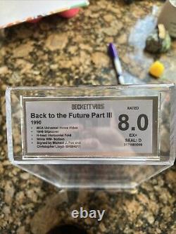 VHS 1990 Back To The Future 3 signed By Michael J Fox &? Christopher Lloyd BGV 8