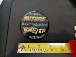 Vintage Back To The Future T-shirt Promo movie button DeLorean Time Machine